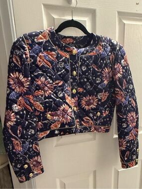 Corey Lynn Calter Coralie Quilted Jacket in Chalk Floral Print
